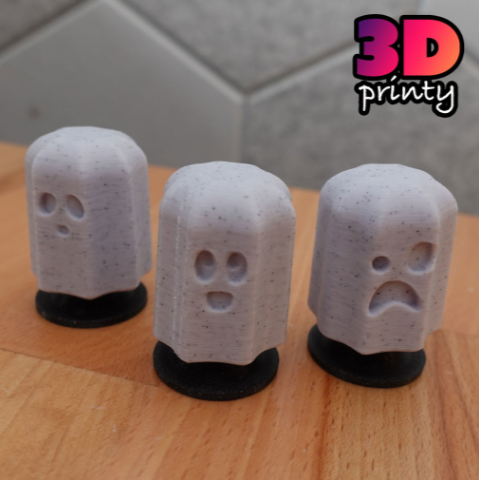 3d printed bobbly ghosts