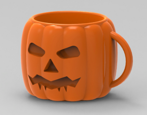 3d printed pumpkin mug