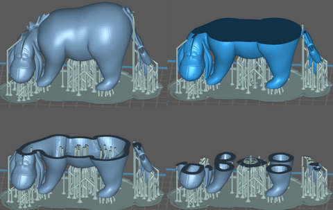 3d printed animal model in stages