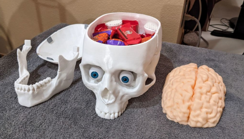 3d printed storage skull