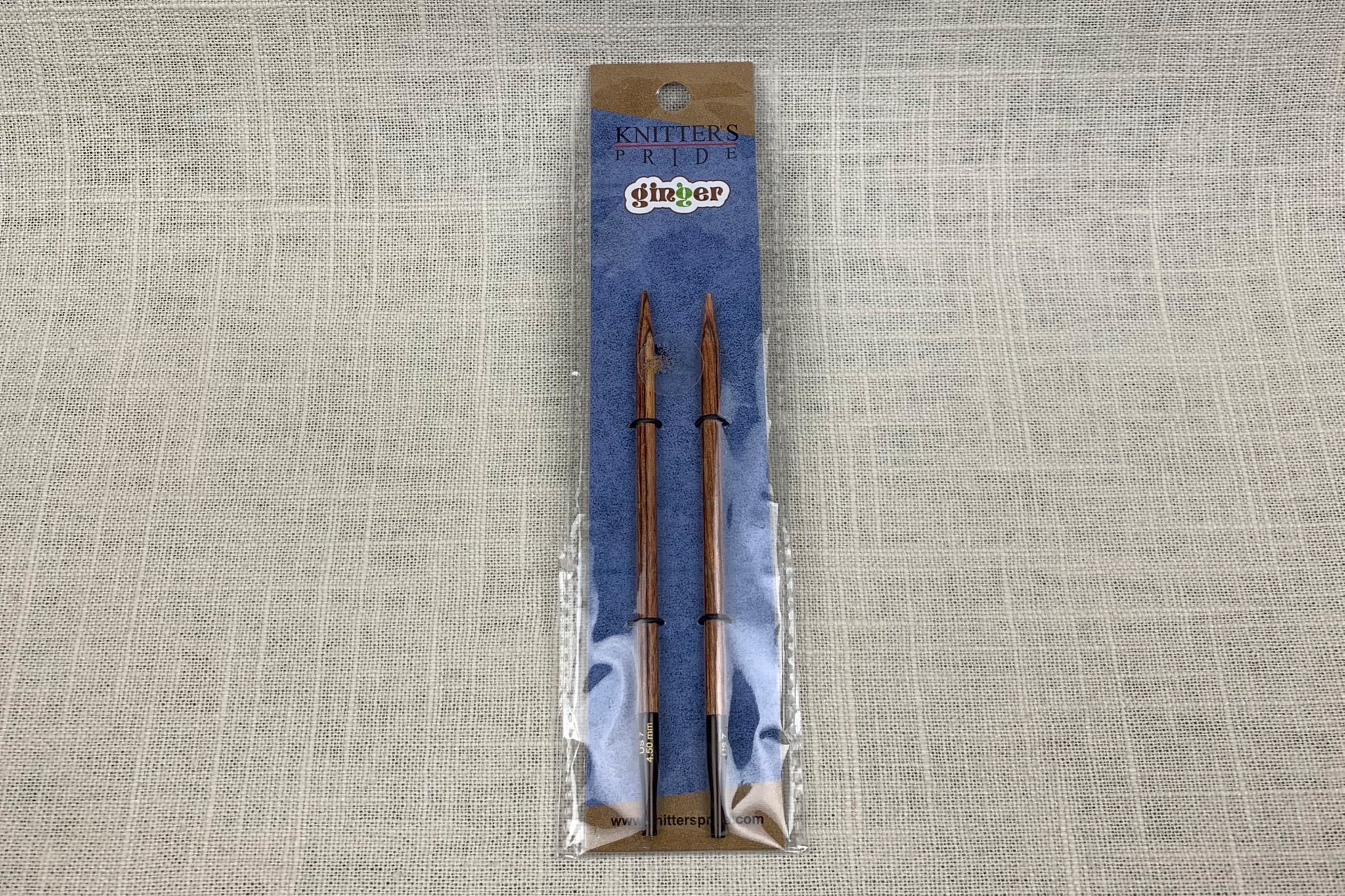 Ginger 10 Straight Knitting Needles US Size 7