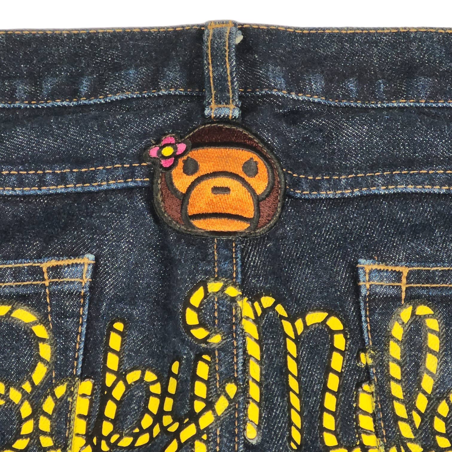 希少A BATHING APE front milo design denim - www.minik.hr