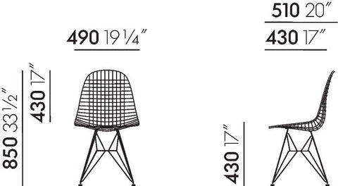 Wire Chair DKR - New height