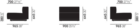 Soft Modular Sofa Central Element