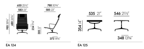 Eames EA 124 and EA 125