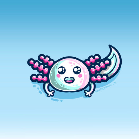 Cute axolotl drawing