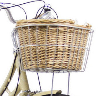 wicker basket for beach cruiser