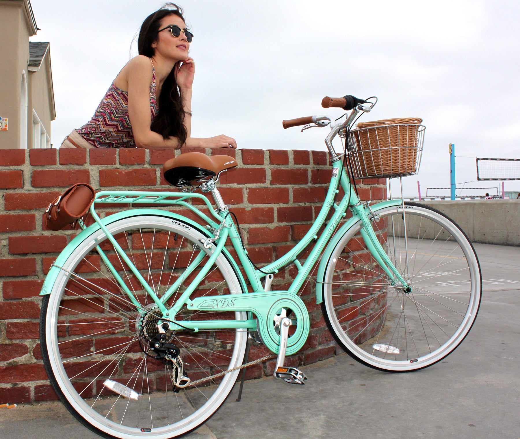 mint green ladies bike