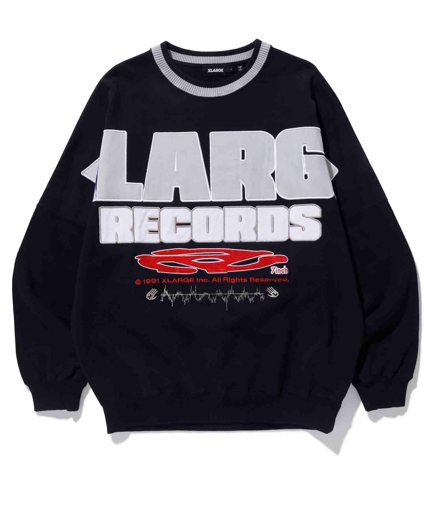 STRIPED SLEEVE TEAM LOGO CREWNECK SWEAT | XLARGE