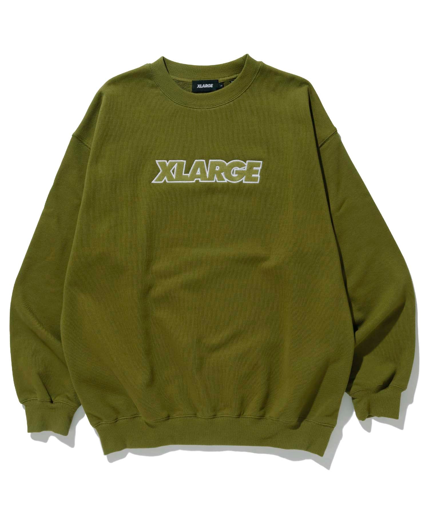 STRIPED SLEEVE TEAM LOGO CREWNECK SWEAT | XLARGE