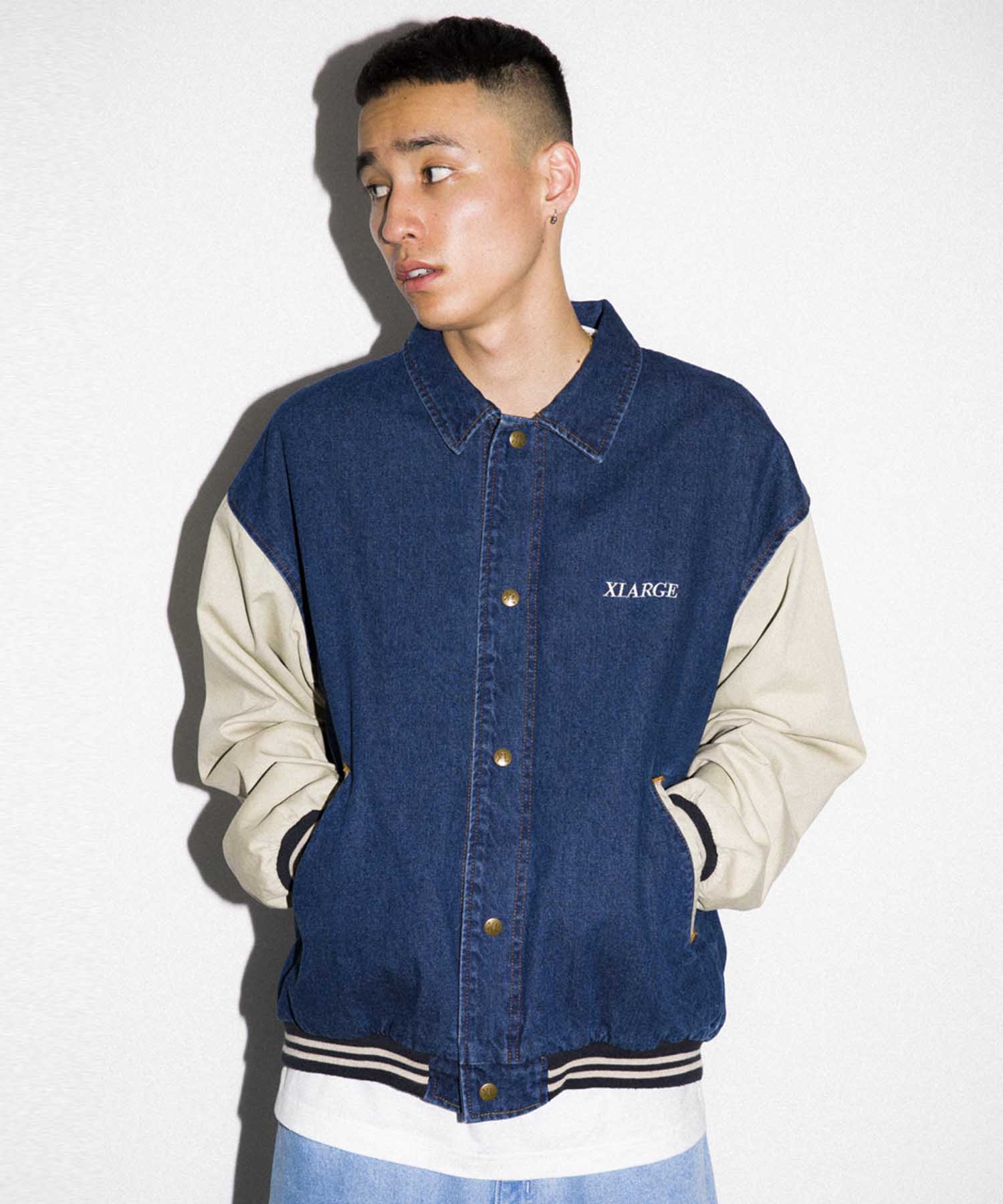 jean varsity jacket