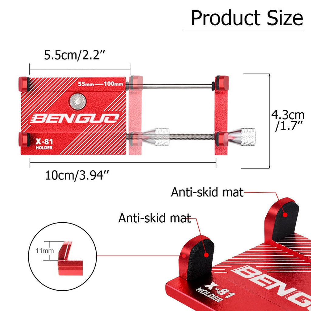 stem mounted phone holder