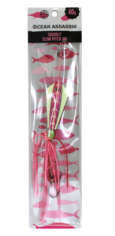 Ocean Assassin Squidly Slow Pitch Jig - Pink 40g