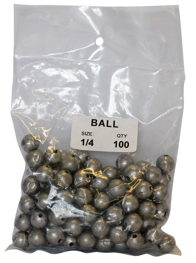 BALL SINKER BULK PACK 1/4OZ (100 PER PACK)