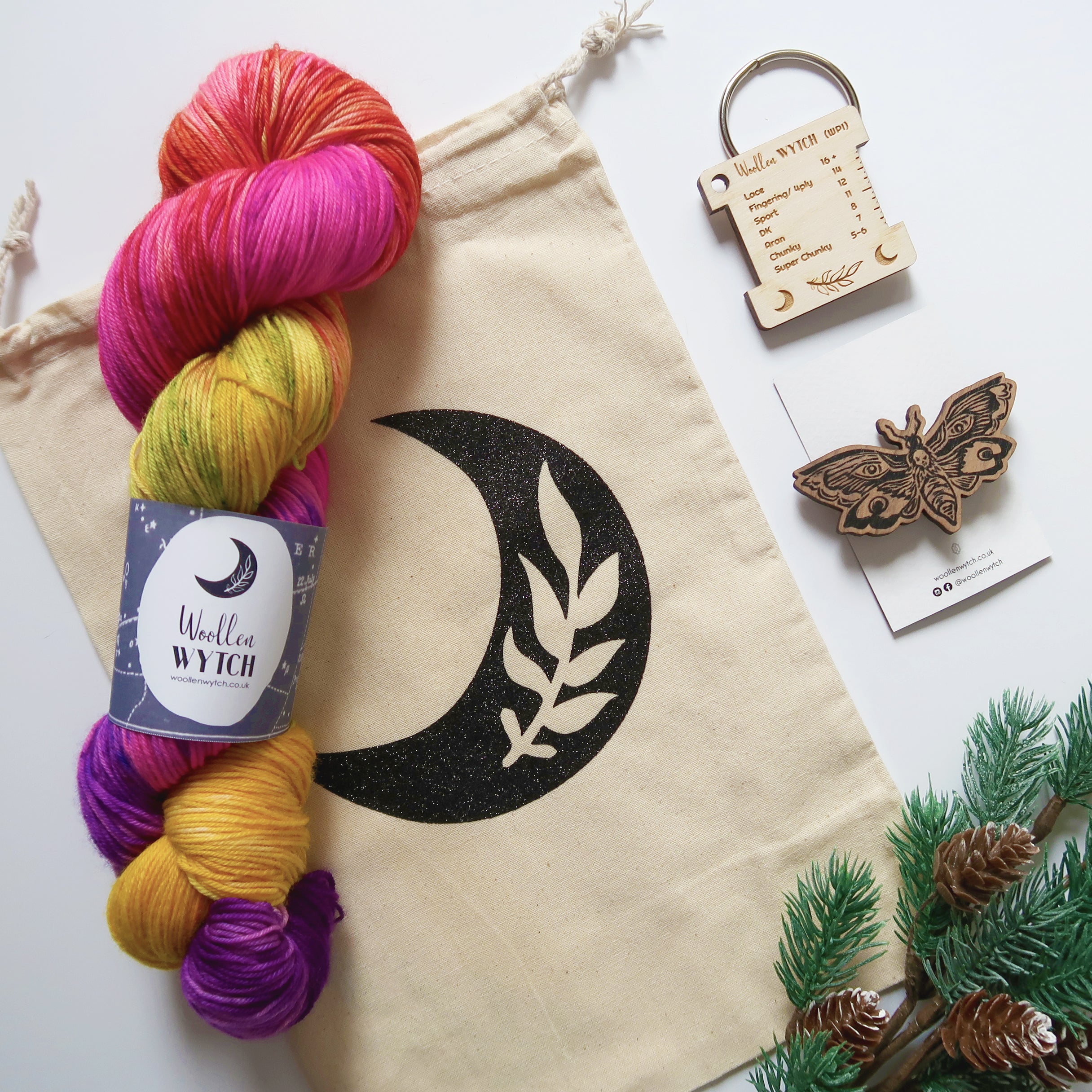 Christmas Advent Calendar hand dyed yarn uk bristol wool shop Woollen Wytch