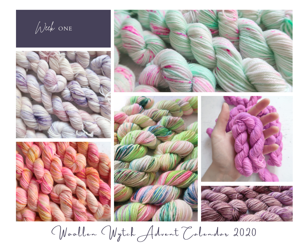 Woollen Wytch hand dyed yarn advent calendar 2020 