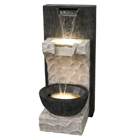 Image of the The 2 Fall Cascade Water Feature, available at DeWaldens Garden Centre.