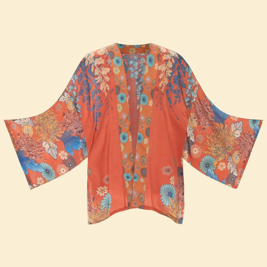 Powder Delicate Tropics Kimono Jacket - Sage