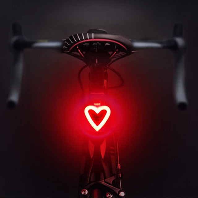 heart bike tail light