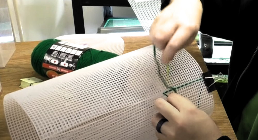 Sewing the seam - DIY fry trap
