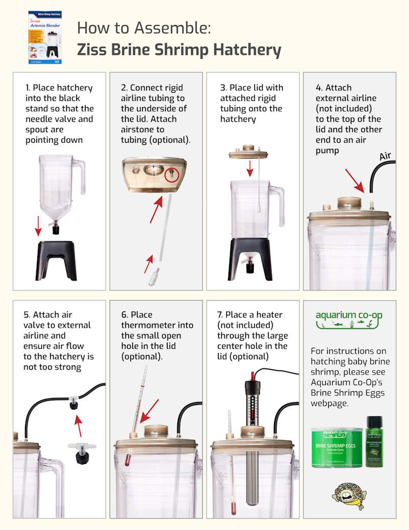 Ziss brine shrimp hatchery instructions