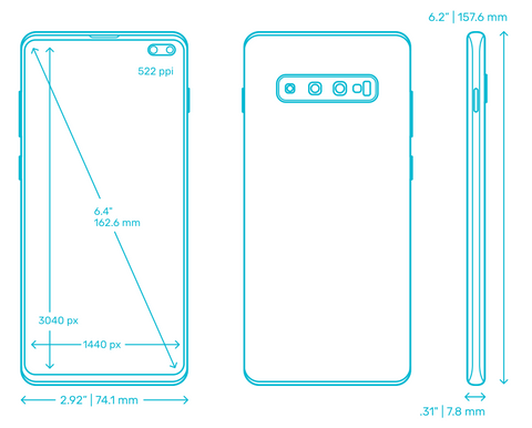 galaxy s10 plus refurbished sizes