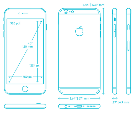 dimensions of a refurbished iPhone 6