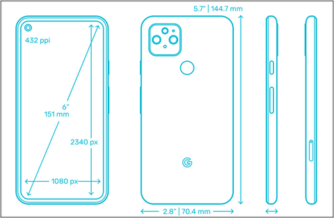 refurbished pixel 5 sizes