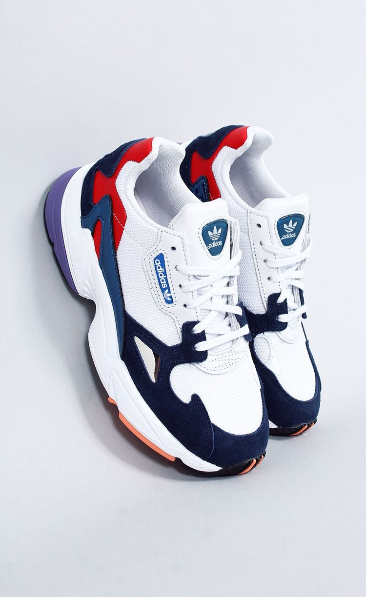 adidas falcon white and blue