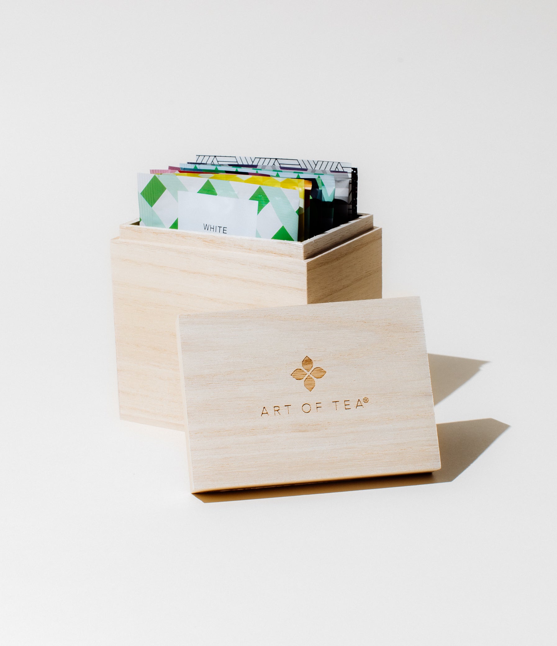 Branded Wood Box Teabags Packaged Teas by Art of Tea