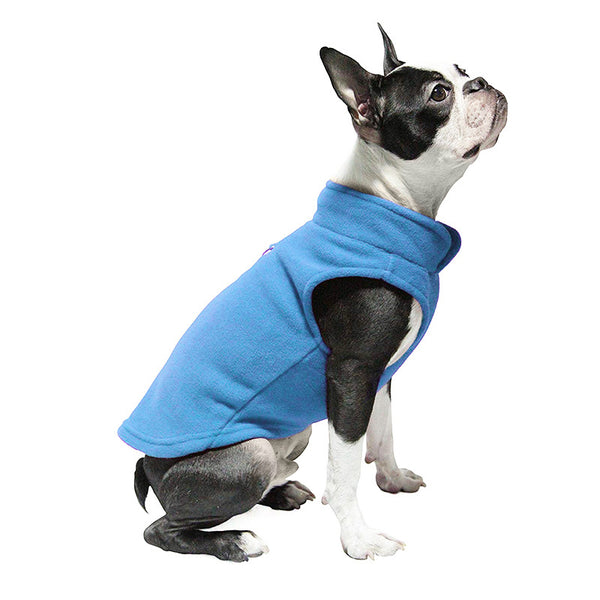 Fleece Dog Sweater - Light Blue