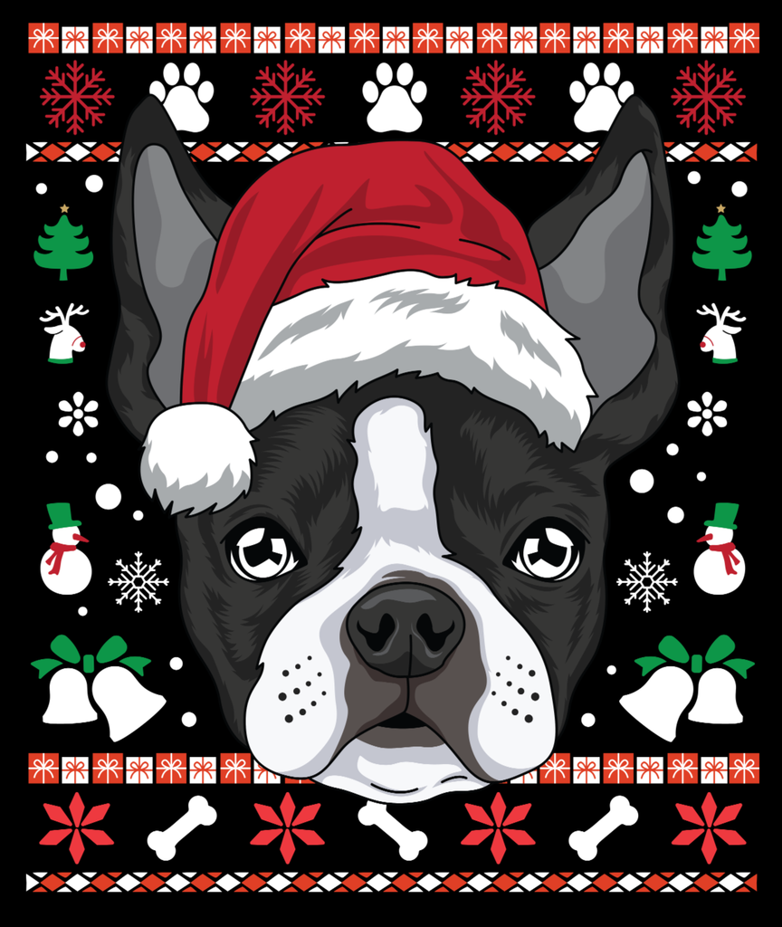 Ugly Christmas Boston Terrier Shirts