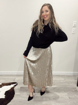 Crushin' It Velvet Midi Skirt