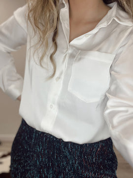 Satin Button Down Top