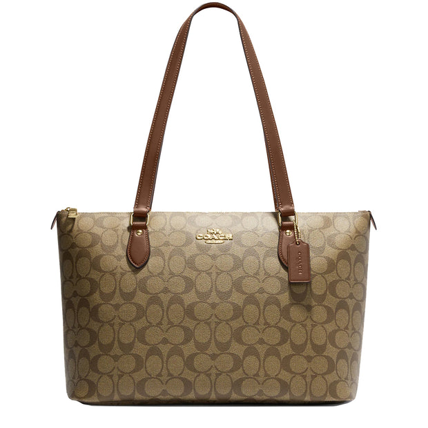 Coach CH504 Gallery Tote In Signature Canvas IN Light Khaki Chalk