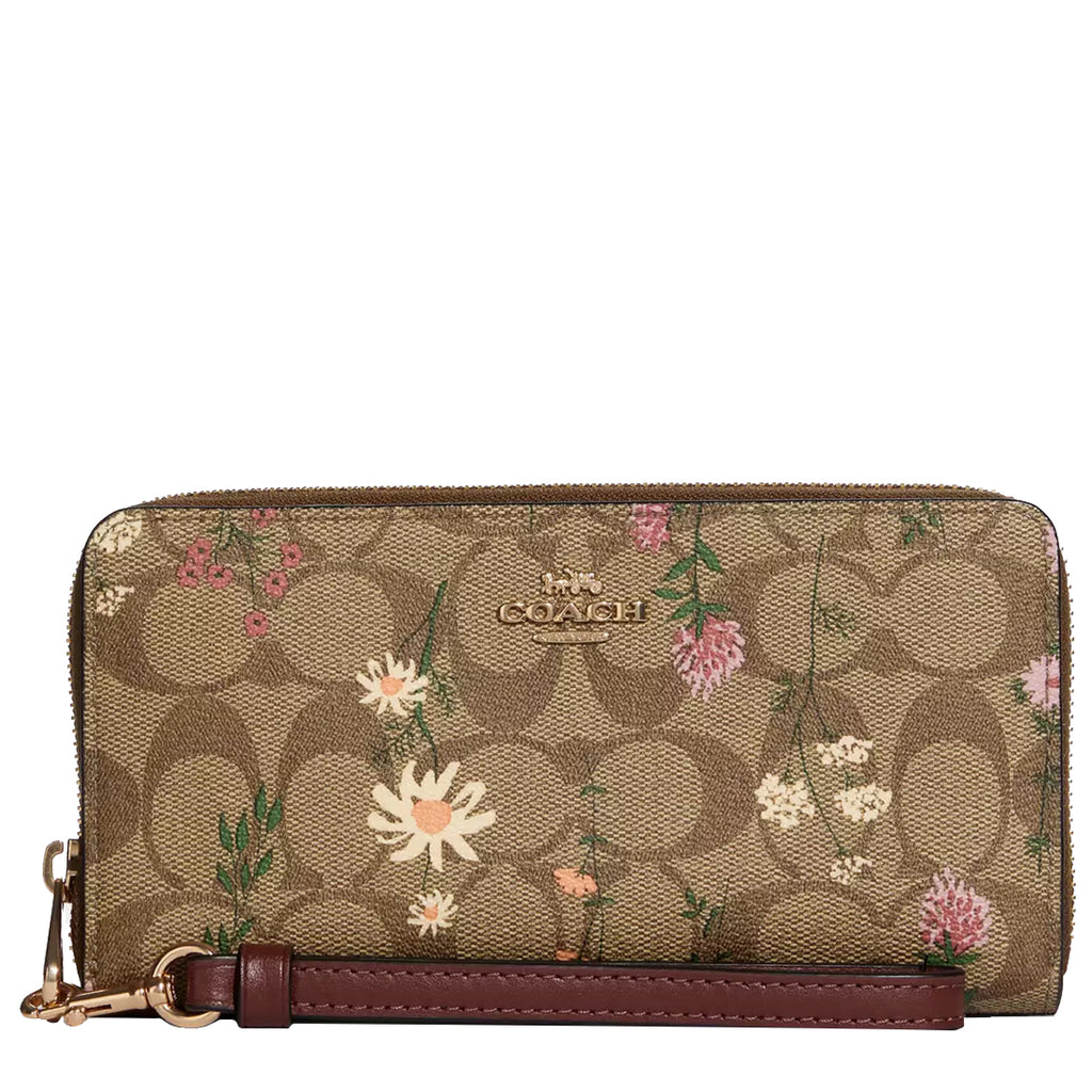 Buy Coach Wildflower Print Corner Zip Wristlet, Oxblood Online at  desertcartZimbabwe