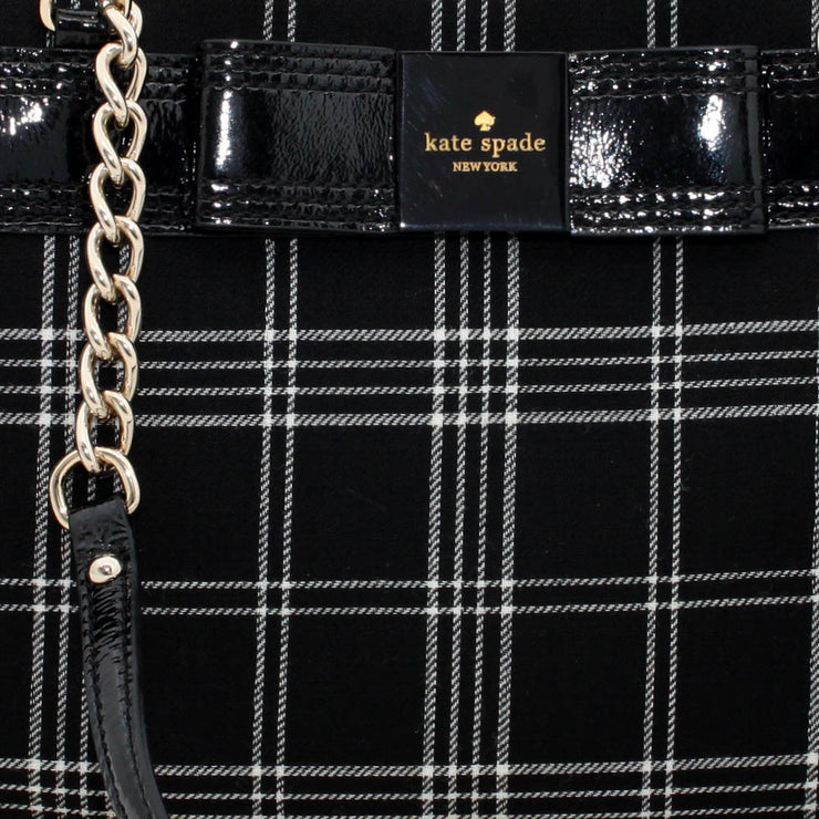 Kate Spade Primrose Hill Plaid Zippered Darcy Bag- Black – 