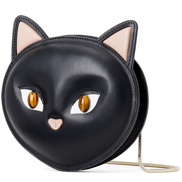 Kate Spade Meow Cat Crossbody Bag- Black – 