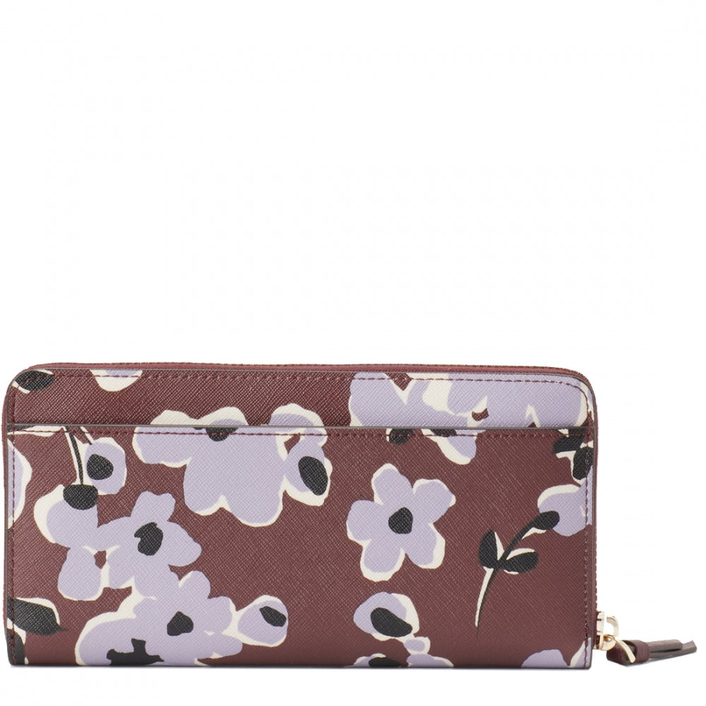 Kate Spade Cameron Floral Bouquet Large Continental Wallet in Purple M