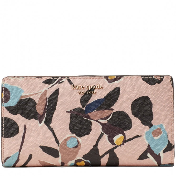 Kate Spade Cameron Paper Rose Large Slim Bifold Wallet WLRU5538 in Pin –  