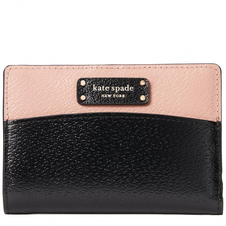 Kate Spade Jeanne Medium Slim Bifold Wallet in Warm Vellum/ Black –  