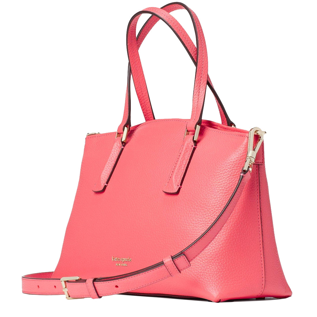Kate Spade Abbott Small Satchel Bag in Vibrant Coral – PinkOrchard.com
