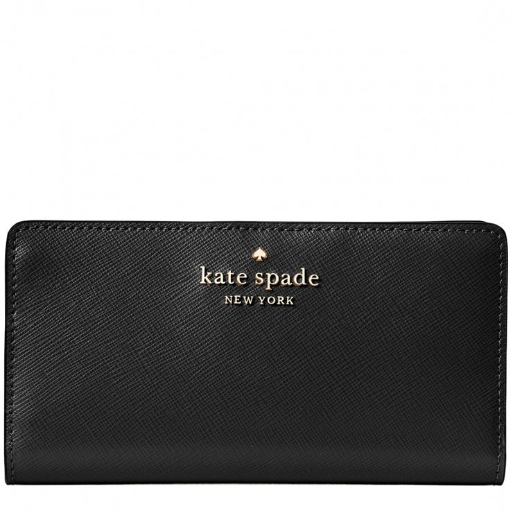 Kate Spade Staci Large Slim Bifold Wallet in Black wlr00145 –  