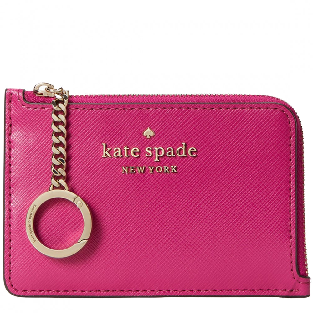 Kate Spade Staci Colorblock Medium L-Zip Card Holder in Pink Multi ...