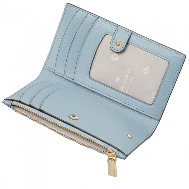 Kate Spade Sylvia Small Slim Bifold Wallet in Horizon Blue – 