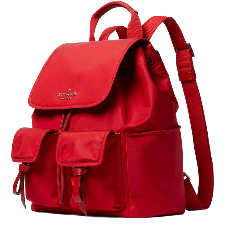 Kate Spade Carley Flap Backpack in Fava Root Red – 