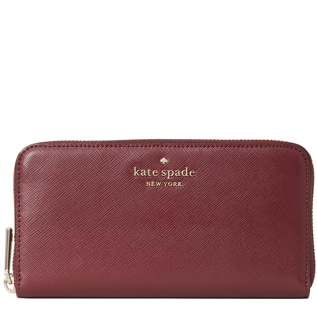 Kate Spade Staci Large Continental Wallet in Cherrywood – 