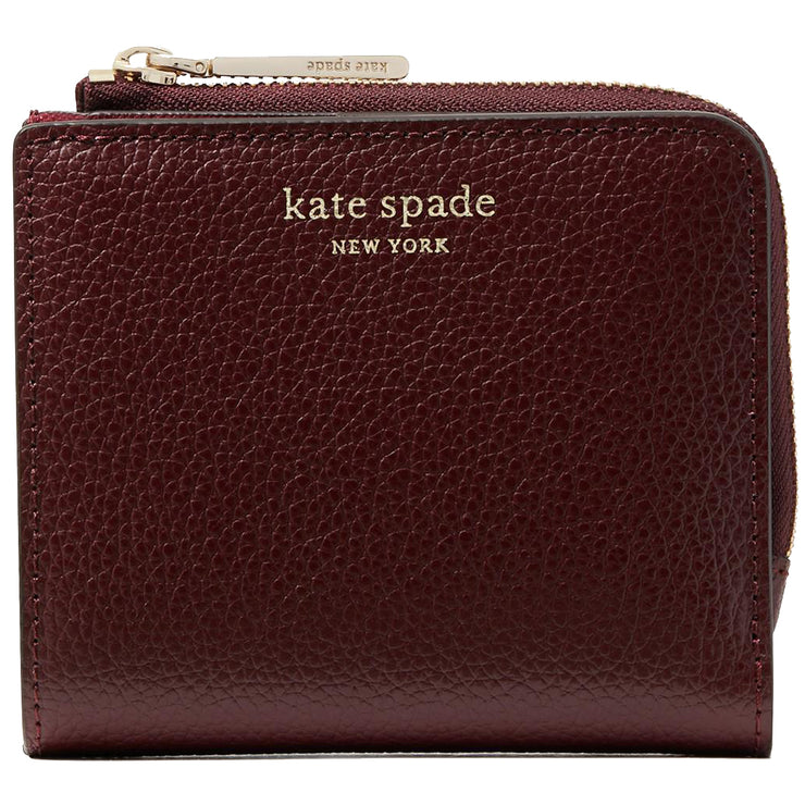 Kate Spade Eva Small L-Zip Bifold Wallet in Cherrywood – 