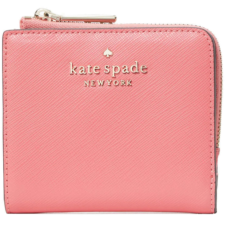 Kate Spade Staci Small L-Zip Bifold Wallet in Garden Pink – 