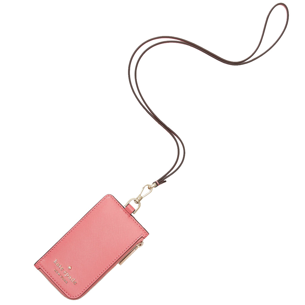 Kate Spade Staci Card Case Lanyard in Garden Pink wlr00139 – 